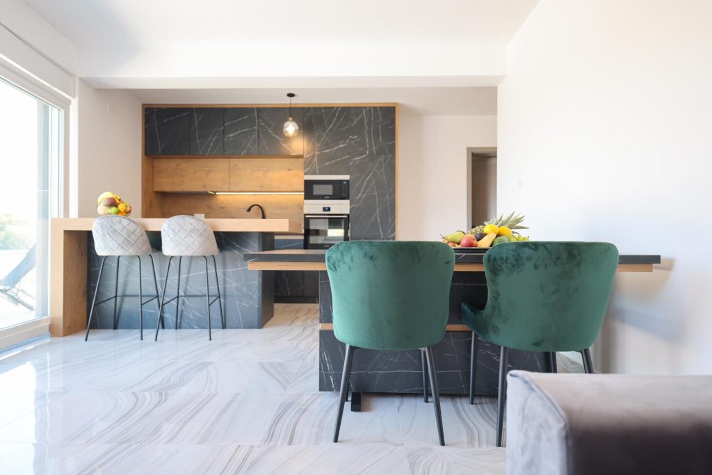 Kitchen and dining area